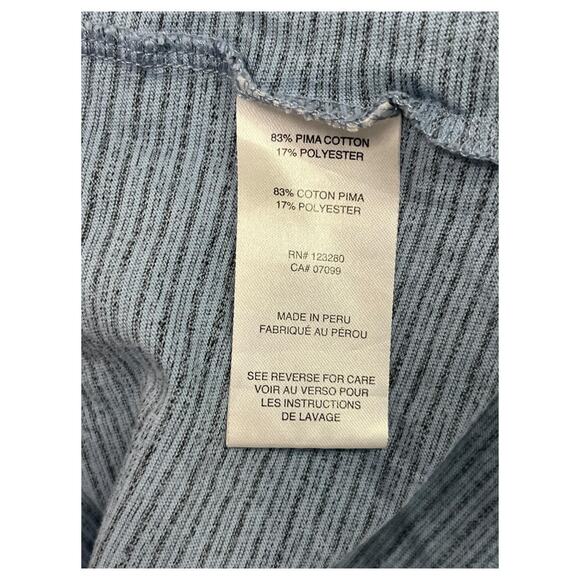 TravisMathew Polo Shirt Mens 2XL Blue Striped Golf Casual Performance Outdoor - Picture 8 of 15